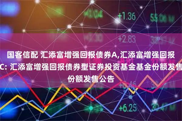 国客信配 汇添富增强回报债券A,汇添富增强回报债券C: 汇添富增强回报债券型证券投资基金基金份额发售公告