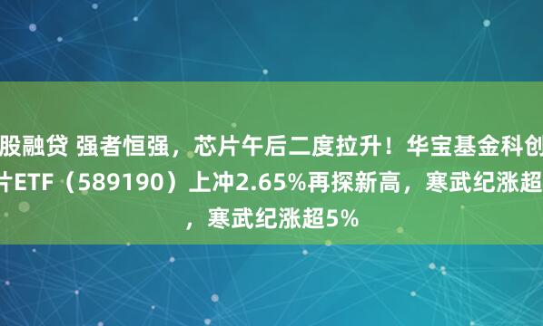 股融贷 强者恒强，芯片午后二度拉升！华宝基金科创芯片ETF（589190）上冲2.65%再探新高，寒武纪涨超5%