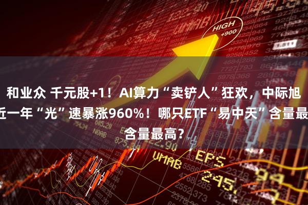 和业众 千元股+1！AI算力“卖铲人”狂欢，中际旭创近一年“光”速暴涨960%！哪只ETF“易中天”含量最高？